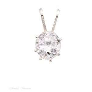  Sterling Silver Cubic Zirconia Pendant Jewelry