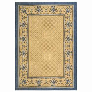 Rugs USA Indoor Outdoor Area Rugs Contemporary 7ft Round Natural Blue 