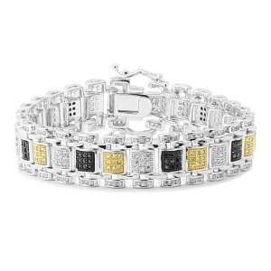  Mens Silver Plated Micro Pave CZ Rappers Bracelet Jewelry