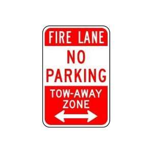  FIRE LANE NO PARKING TOW AWAY ZONE 18 x 12 Sign .080 