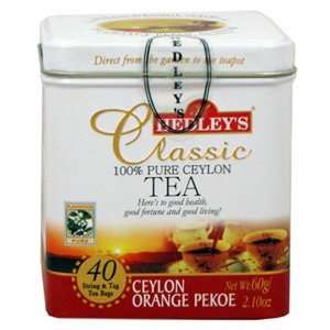 HEDLEYS CEYLON ORANGE PEKOE TEA, 40 count  Grocery 