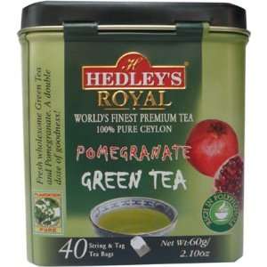 Hedleys Royal Green Tea   Pomegranate Grocery & Gourmet Food