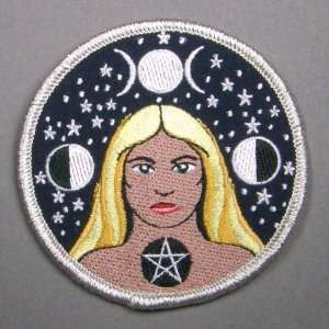   3 Star Goddess Embroidered Cloth Patch, PA12 