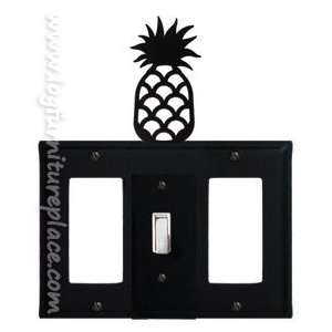   Wrought Iron Pineapple Triple GFI/Switch/GFI Cover