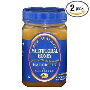 Haddrells of Cambridge Multifloral Honey, 1.1 Pound Bottles (Pack of 