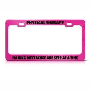 Physical Therapy Difference Step Career Profession license plate frame 