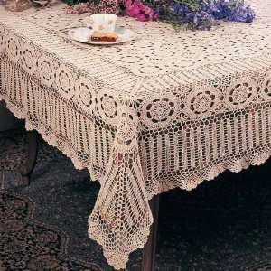  Handmade Crochet Lace Tablecloth. 100% Cotton Crochet 