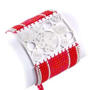  Silver Filigree Handmade Weaved Bracelet   Dream Catcher 