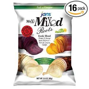 Jans Mixed Roots Chips Salt & Vinegar, 2.8 Ounce (Pack of 16)  