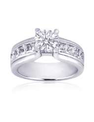 Ct Round Diamond Engagement Wedding Ring Bridge Set