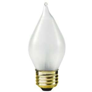Halco 100218   60 Watt Light Bulb   C15   Satin White   Medium Base 