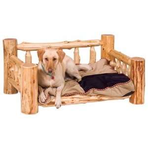  Fireside Lodge 10160 Traditional Cedar Log Dog Bed with 