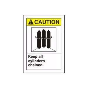  CAUTION KEEP ALL CYLINDERS CHAINED (W/GRAPHIC) Sign   10 