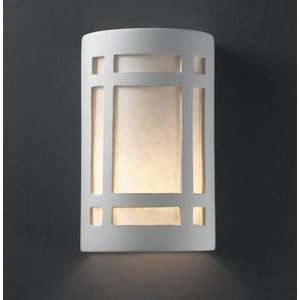  Justice Design Group 5485 LEAS Small Craftsman Wall Sconce 