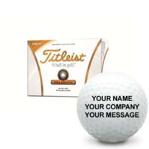  Titleist Velocity Double Digit Personalized Golf Balls 