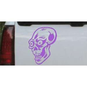Big Eyed Skull Car Window Wall Laptop Decal Sticker    Purple 22in X 