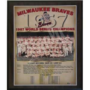   Braves Major League Baseball World Series Championship 11x13 Plaque