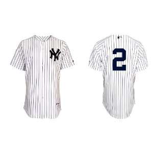  New York Yankees #2 Derek Jeter White Stripe 2011 MLB 