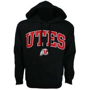  Utah Utes Icon Hooded Sweatshrits (Black) Sports 