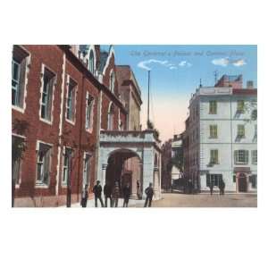 Governors Palace and Convent Place, Gibraltar Giclee Poster Print 