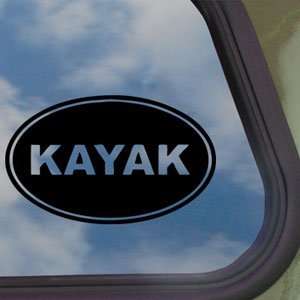 Kayak Euro Ovel Hawaii Aloha Black Decal Window Sticker  