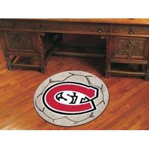  St Cloud State Huskies Soccer Ball Shaped Area Rug Welcome 