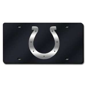    Indianapolis Colts Black License Plate Laser Tag