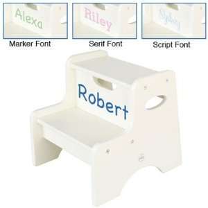  KidKraft 15501 Personalized Two Step Stool in White 