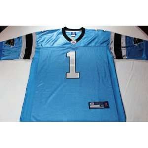  Cam Newton Carolina Panthers Blue Sewn Jersey   Size 48 