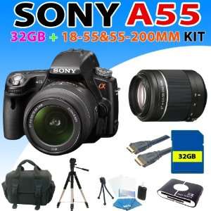  Sony a55 DSLR Camera with 18 55mm zoom lens + Sony 55 