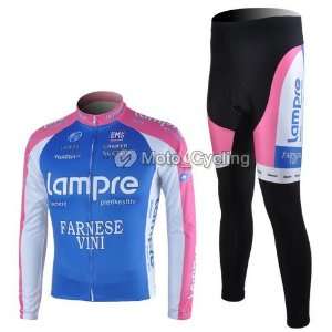 new lampre team long sleeve cycling bicycle/bike/riding jerseys+pants 