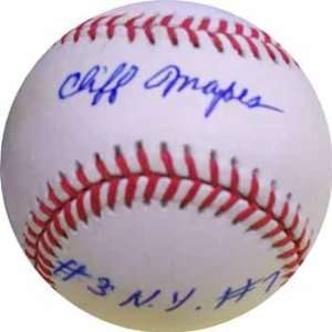  Cliff Mapes Autographed Baseball (JSA)
