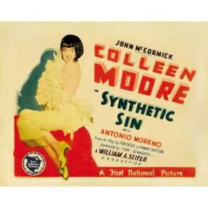  1928 Synthetic Sin 22 x 28 Movie Poster   Half Sheet Style 