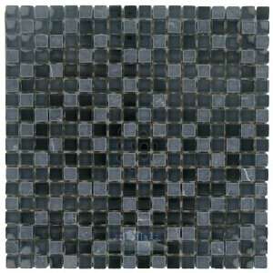  Tessera   5/8 x 5/8 glass & stone mosaic tile in bizanco 