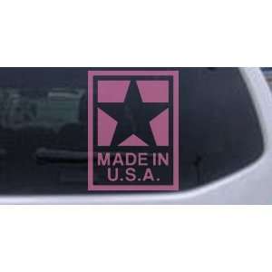 Made In the USA Military Car Window Wall Laptop Decal Sticker    Pink 