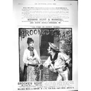  1889 ADVERTISEMENT BROOKES MONKEY BRAND SOAP LONDON