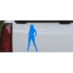 Sexy Girl Silhouettes Car Window Wall Laptop Decal Sticker    Blue 