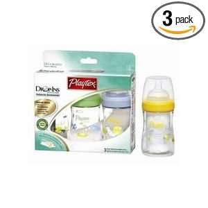 Playtex Baby Drop ins Premium Nurser bottles 4 oz pack of 3 (Color May 