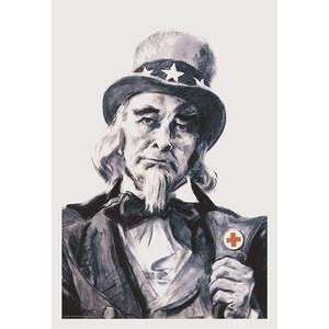  Vintage Art Uncle Sam for the Red Cross   11145 3