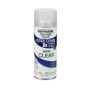 12 Oz Clear Satin Painters Touch 2X Cover Spray Paint 249845 [Set of 