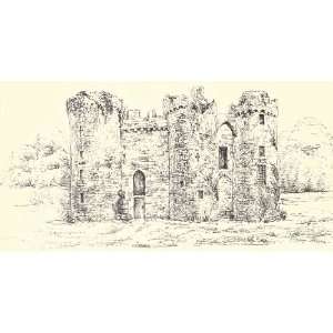 Pack of 4, 6 inch x 4 inch (14 x 10 cm) Gloss Stickers Upton Castle 