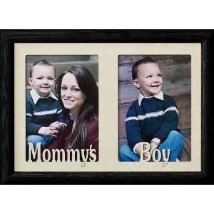  7x10 MOMMYS BOY ~ 5x7 Two Opening BLACK Frame ~ Great 
