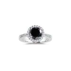  2.62 3.15 Cts Black & White Diamond Ring in Platinum 7.5 Jewelry