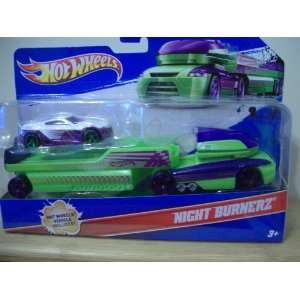  2011 Hot Wheels Toy Semi Truck w/Hauler and Hot Wheel Car 