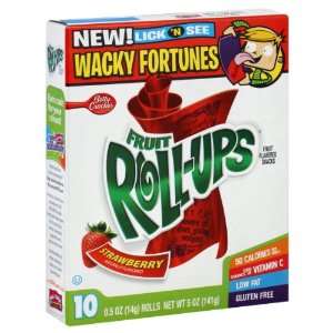  Fruit Roll Ups Lick N See Wacky Fortunes Fruit Flavored 