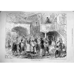  1876 War Bosnian Women Seeking Relief Usicza Old Print 