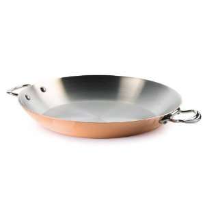 Mauviel Cookware MHeritage 150S Copper Stainless 13.7 Inch Paella Pan