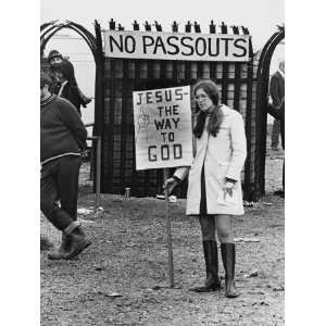  Religious Placard Holder at Buxton Pop Festival 