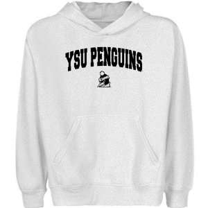  Youngstown State Penguins Youth White Logo Arch Pullover 