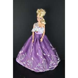  Purple Gown with One Shoulder Strap in Lace Made for the 